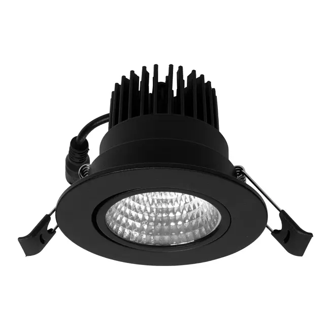 PURPL LED inbouwspot - 5W - 4000K Helder wit - Ø85 mm - Dimbaar - IP40 - Kantelbaar - Rond - Zwart
