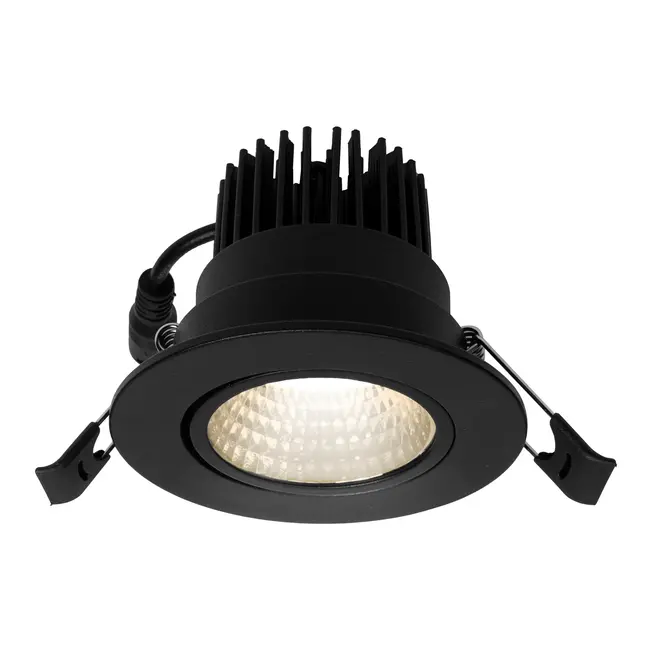 PURPL LED inbouwspot - 5W - 4000K Helder wit - Ø85 mm - Dimbaar - IP40 - Kantelbaar - Rond - Zwart