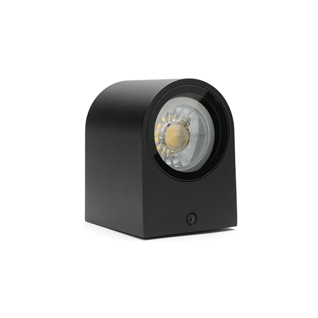 LED GU10 Wandlamp D-vorm Zwart