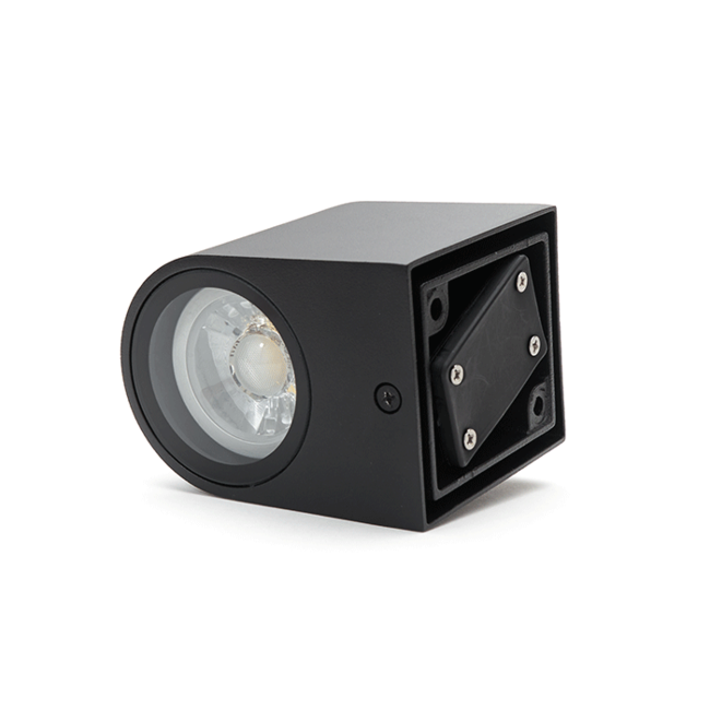 PURPL LED GU10 Wandlamp D-vorm Zwart