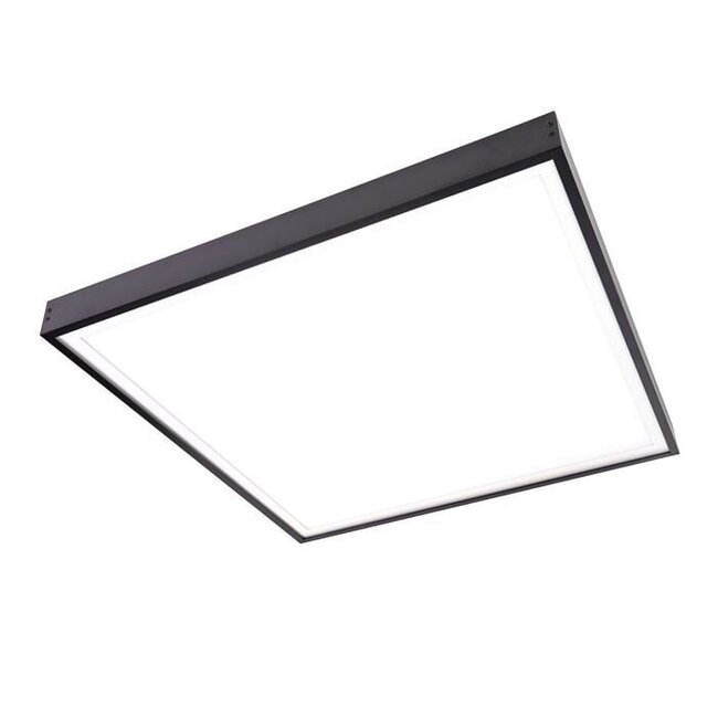 PURPL Opbouwframe LED Paneel - 60x60 - Zwart - Aluminium - Easy Click & Connect
