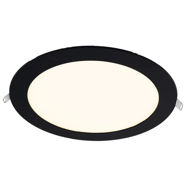 LED Downlight - 24W - ø238 mm - 4000K Helder Wit - IP40 - Inbouw - Rond - Zwart