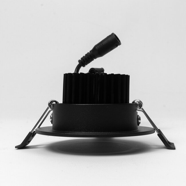 PURPL LED inbouwspot - 3W - 4000K Helder wit - Ø85 mm - Dimbaar - IP40 - Kantelbaar - Rond - Zwart