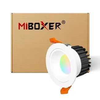 MiBoxer/Mi-Light LED Downlight  - 6W - ø94mm - RGB+CCT - IP44 - Inbouw - Rond - Anti Glare - FUT070