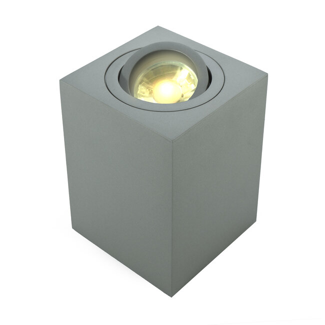 LED Plafondlamp GU10 Armatuur Opbouw Vierkant Grijs