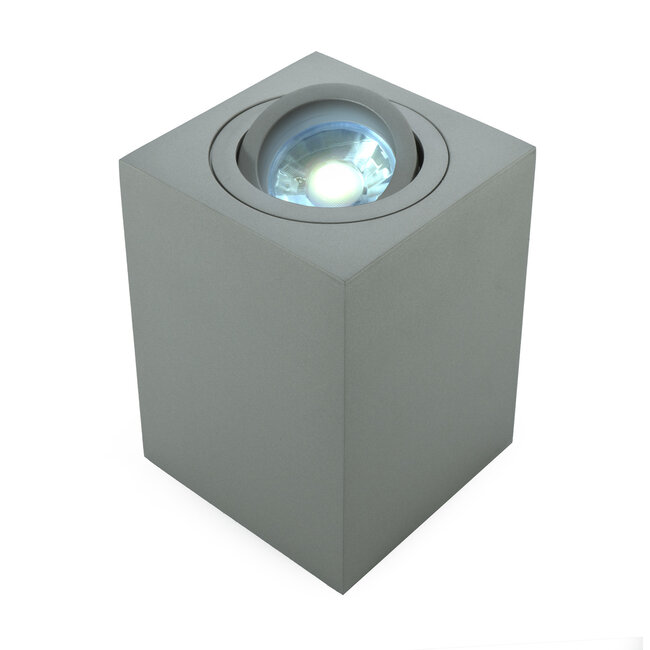 LED Plafondlamp GU10 Armatuur Opbouw Vierkant Grijs