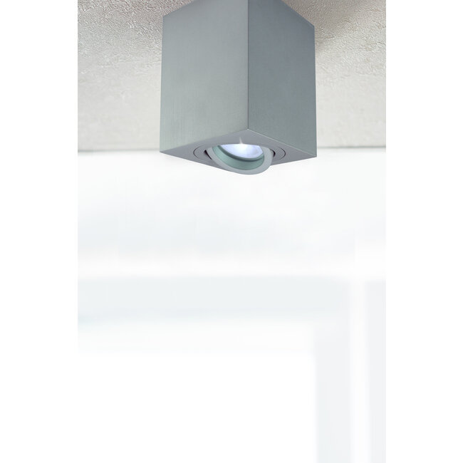 PURPL LED Plafondlamp GU10 Armatuur Opbouw Vierkant Grijs