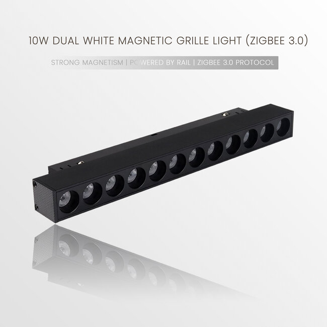 MiBoxer/Mi-Light 48V Magnetische LED Bar - CCT (2700K-6500K) - 10W - 800 lm - Zigbee 3.0 - Dimbaar - IP44 - Zwart