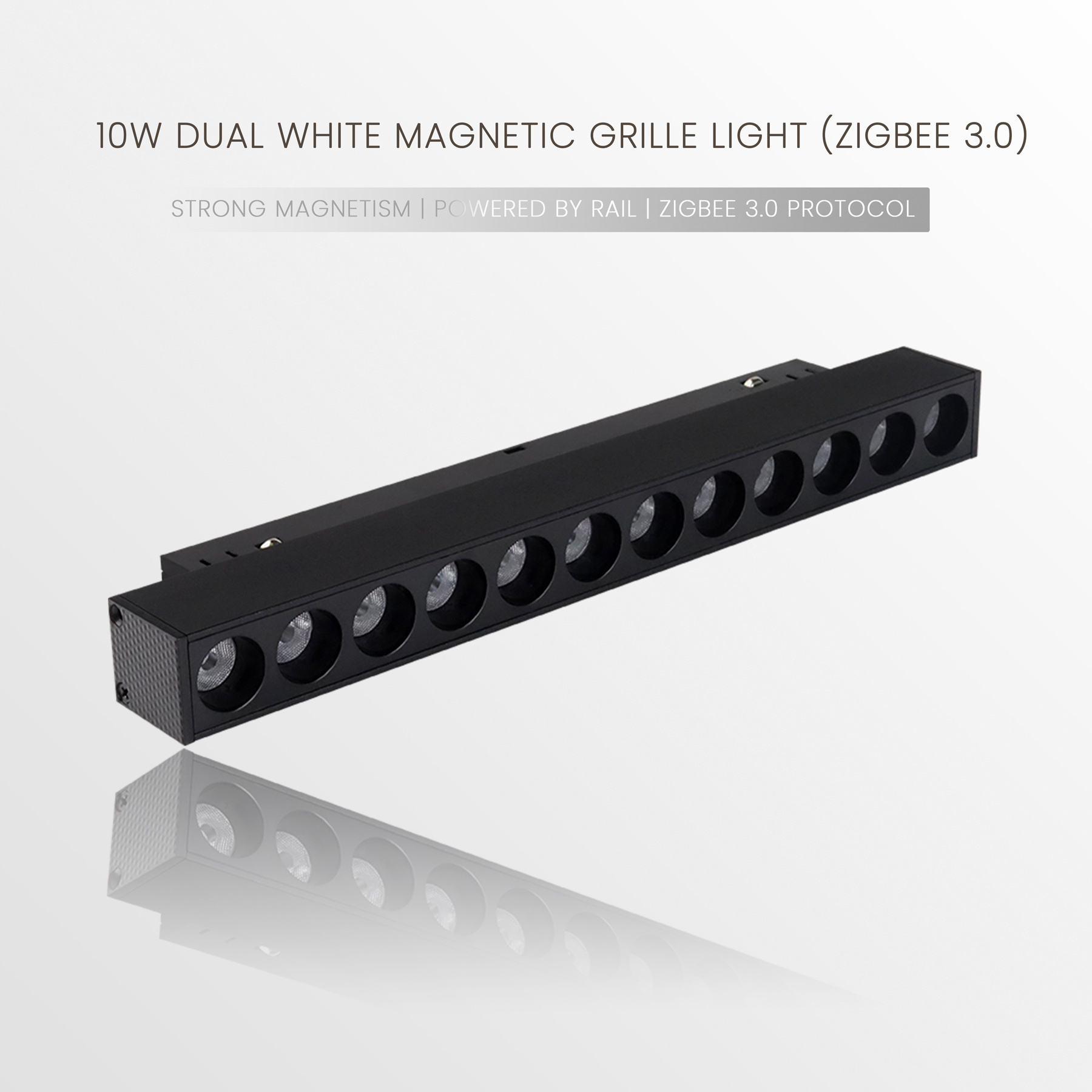 MiBoxer/Mi-Light 48V Magnetische LED Bar - CCT (2700K-6500K) - 10W - 800 lm - Zigbee 3.0 - Dimbaar - IP44 - Zwart, foto 6 van 6