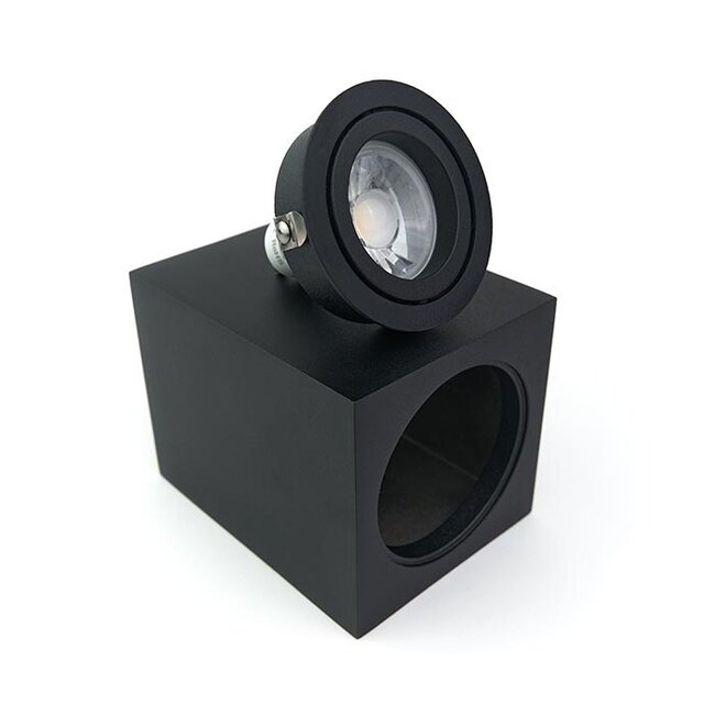 PURPL LED opbouwspot GU10 Armatuur Opbouw Vierkant Zwart