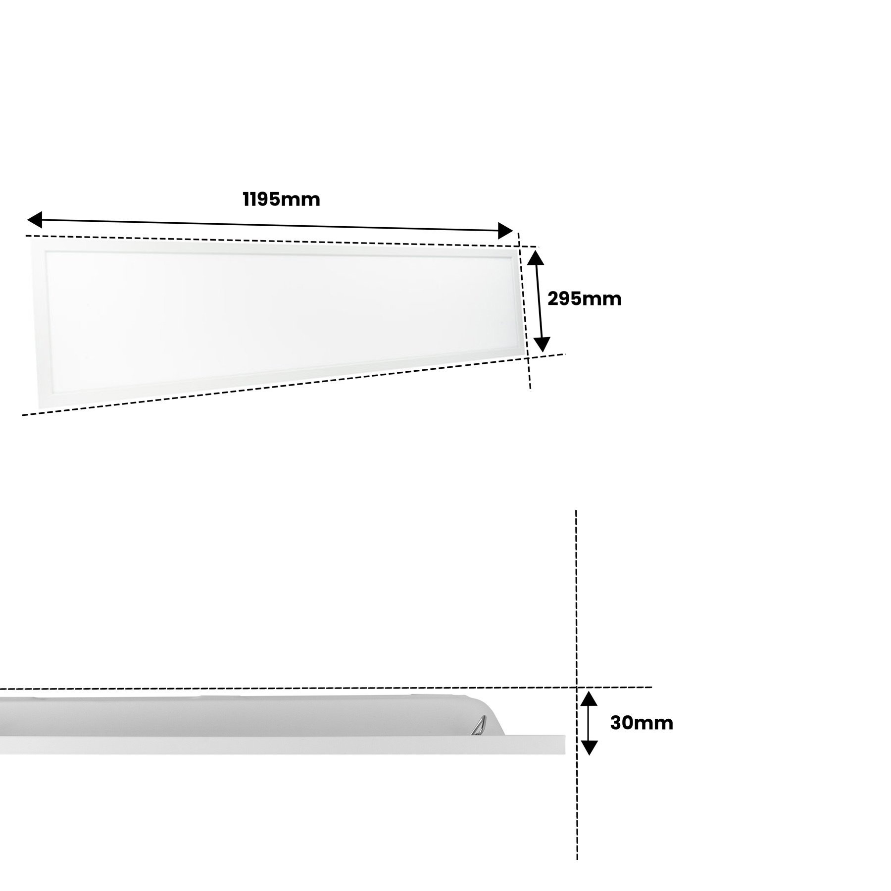 PURPL LED Paneel - 30x120 - 4000K Helder Wit - 36W - 3600 lm - 100 lm/W - UGR<22 - IP50 - Flikkervrij - Back-lit, foto 6 van 6