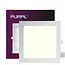 PURPL LED Downlight - 18W - 225x225 mm - 4000K Helder Wit - IP40 - Inbouw - Vierkant - Wit