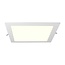 PURPL LED Downlight - 18W - 225x225 mm - 4000K Helder Wit - IP40 - Inbouw - Vierkant - Wit