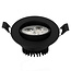 LED inbouwspot - 3W - Ø85 mm - 2700K Warm wit - Dimbaar - IP40 - Kantelbaar - Rond - Zwart