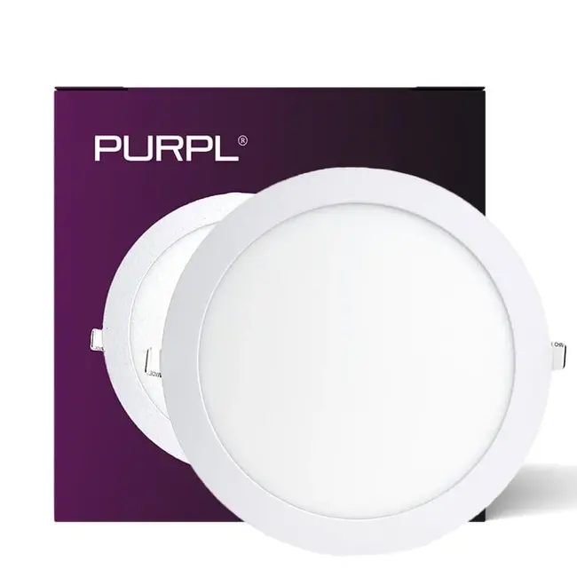 LED Downlight - 24W - ø238 mm - 3000K Warm Wit - IP40 - Inbouw - Rond - Wit