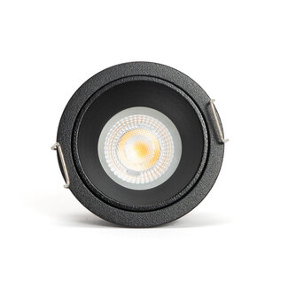 PURPL Inbouw Armatuur - GU10 - MR11 - Ø55mm x 28mm - IP20 - Incl. GU10 fitting - Zwart Aluminium