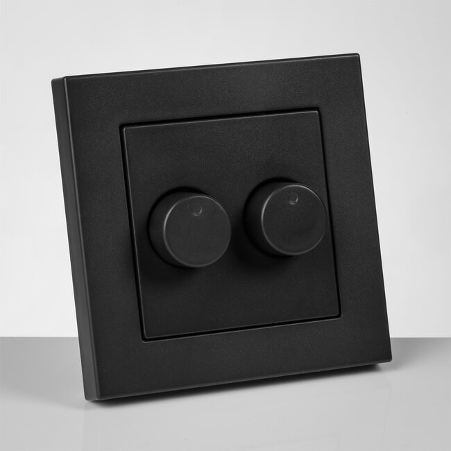 ION INDUSTRIES ION | DUO Dimmer Afdekplaat | Mat Antraciet