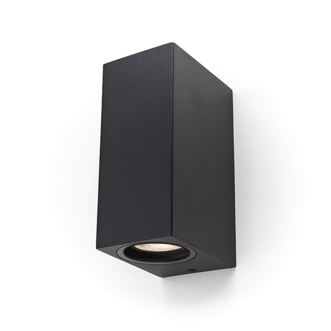 PURPL LED GU10 Up & Down Wandlamp Vierkant Zwart/Wit