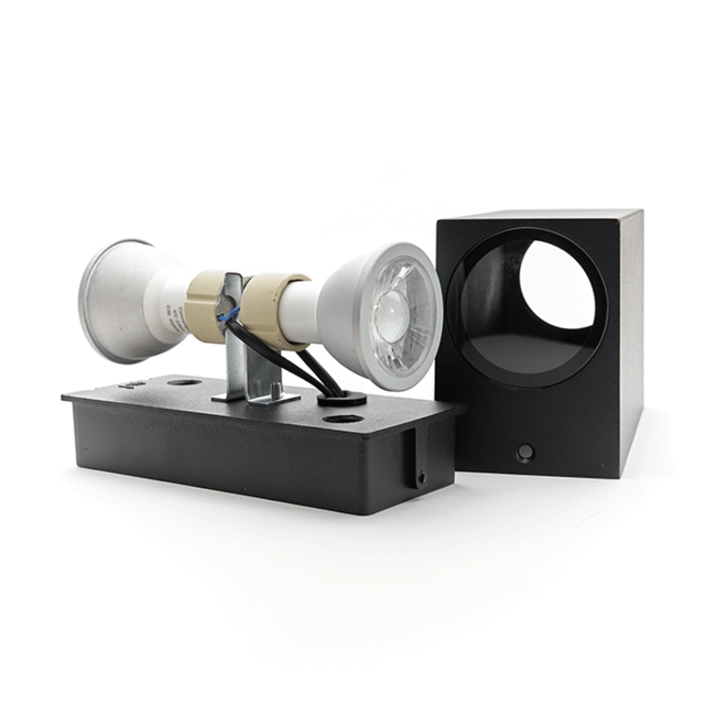 PURPL LED GU10 Up & Down Wandlamp Vierkant Zwart/Wit