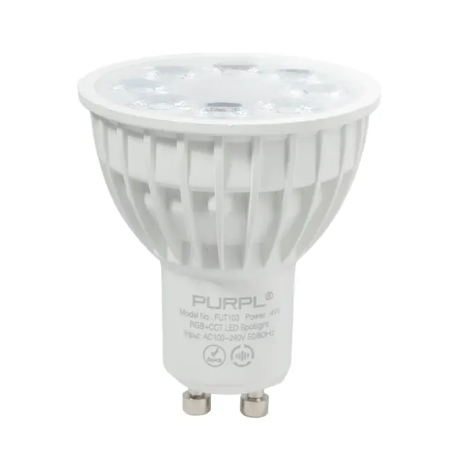 PURPL LED GU10 Spot | 4W | RGB+CCT | Mi-Light | 2.4 GHz RF | FUT103