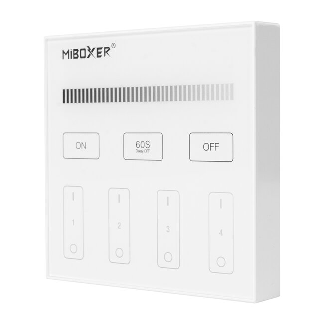 MiBoxer/Mi-Light Wandbediening | Single white | 4-zone | Wit | Batterij