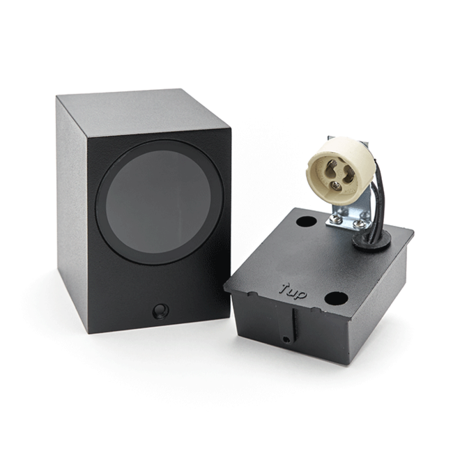 LED GU10 Wandlamp Vierkant Zwart