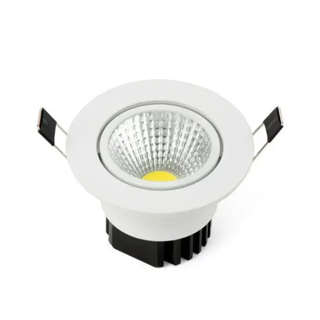 LED inbouwspot - 5W - 6000K Koud wit - Ø85 mm - Dimbaar - IP40 - Kantelbaar - Rond - Wit