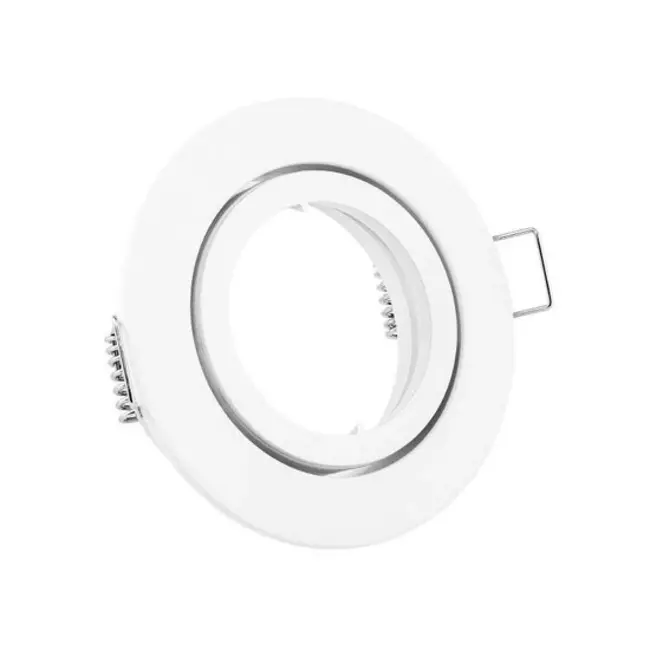 LED GU10 spot inbouw armatuur - Zink - Ø83mm - Wit - Kantelbaar IP20 Rond