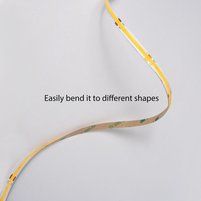 COB LED Strip 5m 512 LEDs p/m 24V 6000K Koud Wit Losse Strip IP20