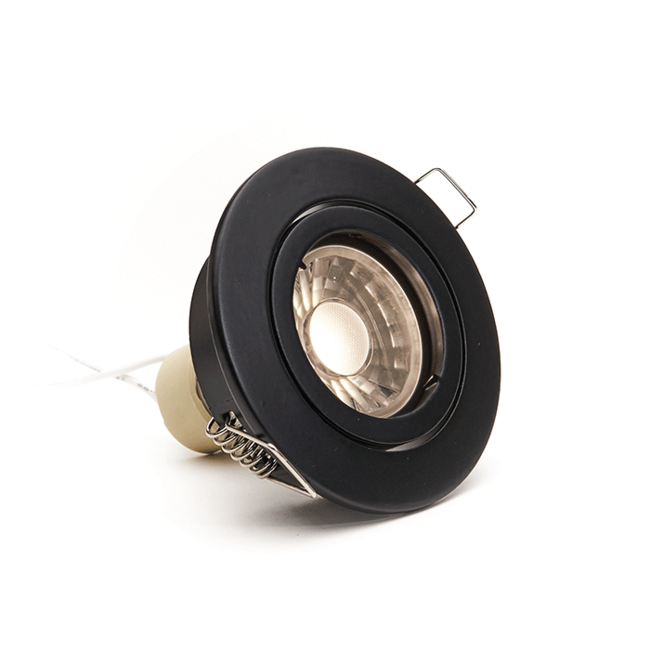 LED GU10 spot inbouw armatuur - Zink - Ø83mm - Zwart - Kantelbaar IP20 Rond