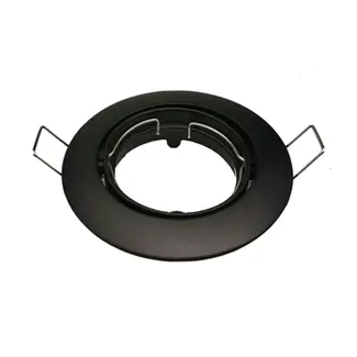 PURPL LED GU10 spot inbouw armatuur - Alu - Ø84mm - Zwart - Kantelbaar IP20 Rond