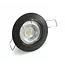 LED GU10 spot inbouw armatuur - Alu - Ø84mm - Zwart - Kantelbaar IP20 Rond