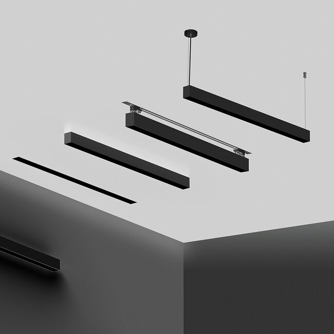 PURPL Plafondbevestiging met stroomkabel voor LED Lineaire Lamp CCT