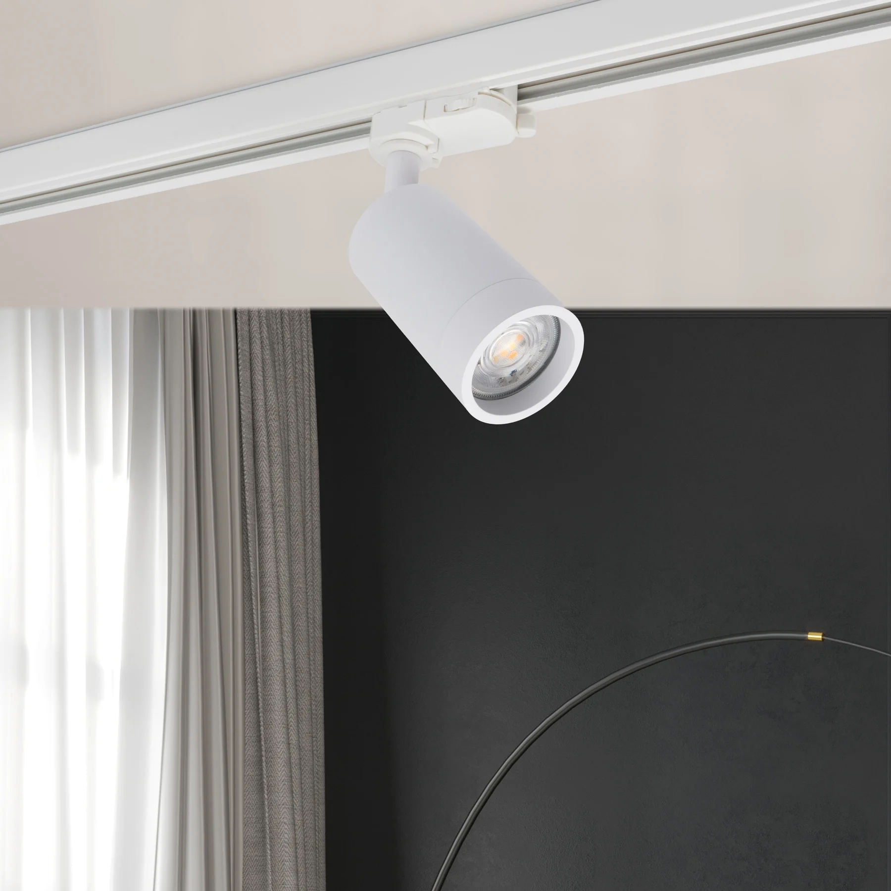 PURPL LED Rail Spot Armatuur - GU10 - Ø54x100mm - 3-fase - Denver - Wit