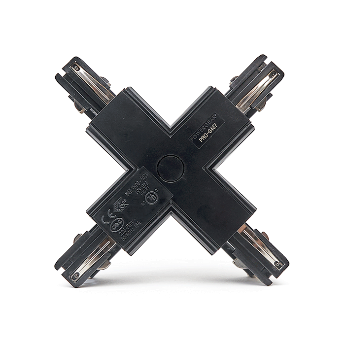 Powergear 3-fase Rail X Connector | Zwart | PRO-0437, foto 4 van 5