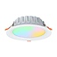 MiBoxer/Mi-Light LED Downlight - 18W - ø180mm - RGB+CCT (2700K-6500K) - IP54 - Rond - RF 2.4Ghz - FUT065