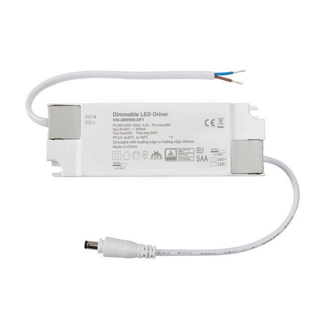 LED Driver - 33W - Triac - Dimbaar - 30-40V - 850mA - Flikkervrij