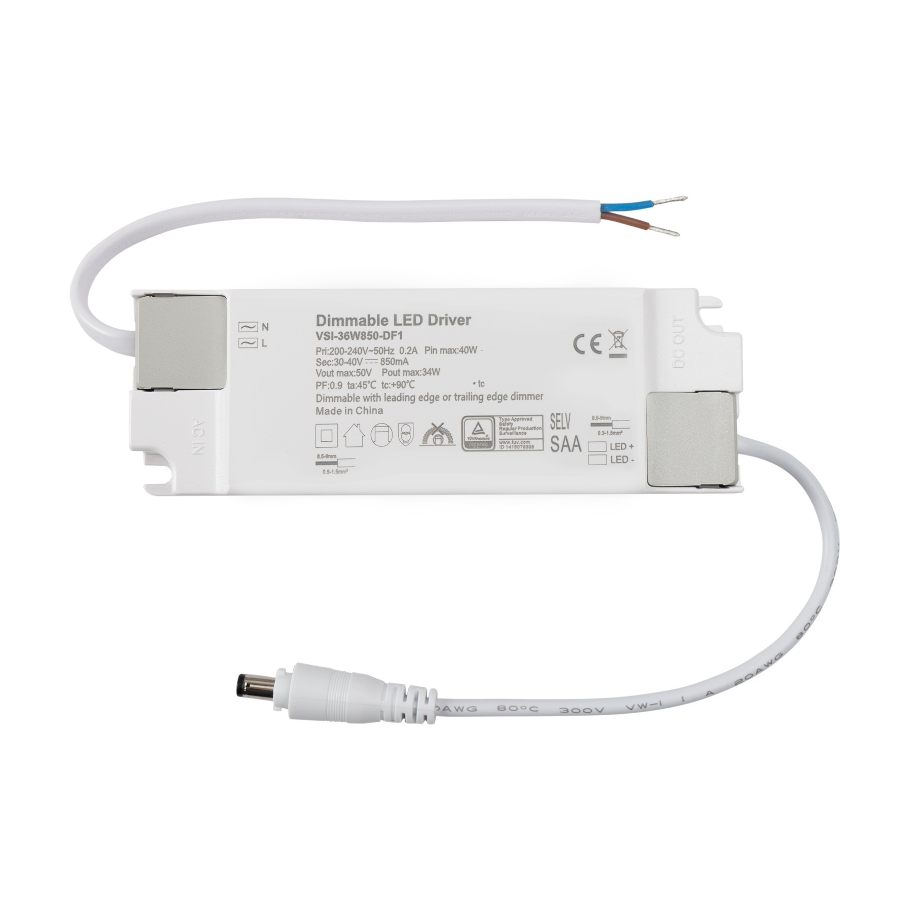 PURPL LED Driver - 33W - Triac - Dimbaar - 30-40V - 850mA - Flikkervrij, foto 4 van 4
