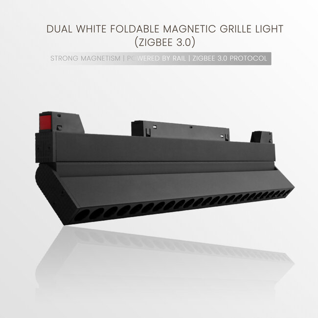 48V Magnetische LED Bar kantelbaar - CCT (2700K-6500K) - 20W - 1530 lm - Zigbee 3.0 - Dimbaar - IP44 - Zwart