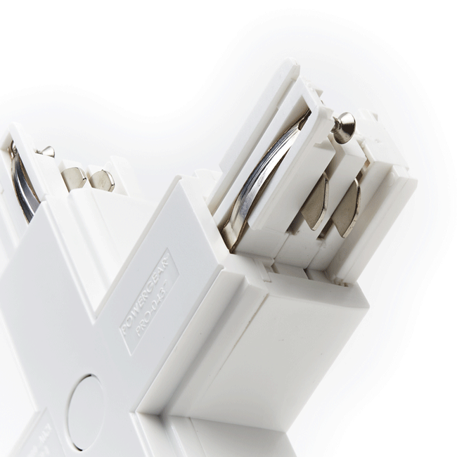 Powergear 3-fase Rail X Connector | Wit | PRO-0437
