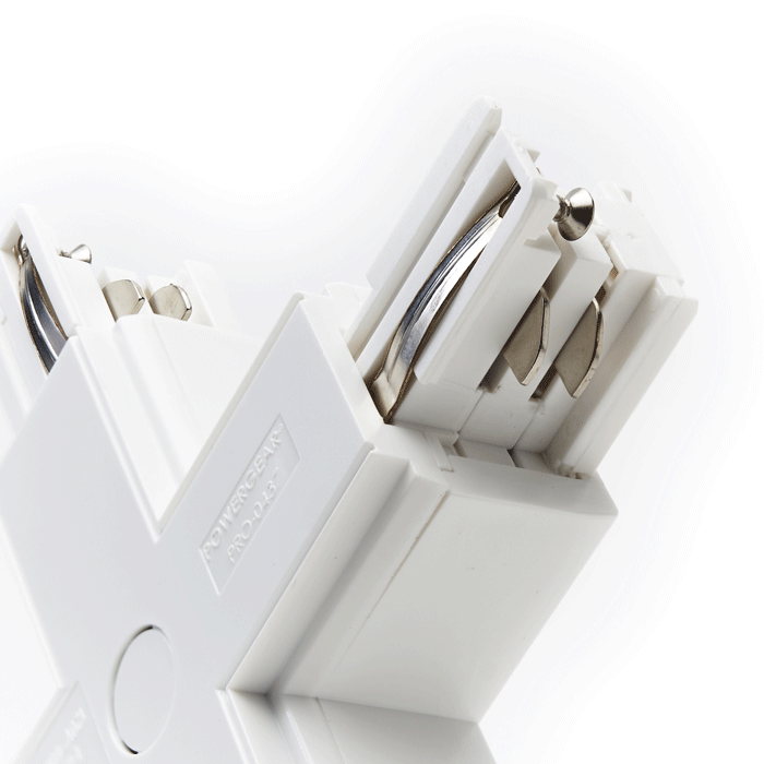 Powergear 3-fase Rail X Connector | Wit | PRO-0437, foto 2 van 4