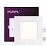 PURPL LED Downlight -  6W - 120x120 mm - 4000K Helder Wit - IP40 - Inbouw - Vierkant - Wit