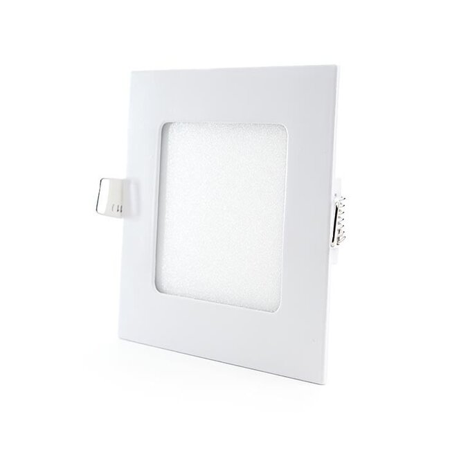 PURPL LED Downlight -  6W - 120x120 mm - 4000K Helder Wit - IP40 - Inbouw - Vierkant - Wit