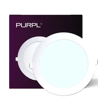 PURPL LED Downlight - 18W - ø225 mm - 6000K Koud Wit - IP40 - Inbouw - Rond - Wit PURPL LED Downlight - 18W - ø225 mm - 6000K Koud Wit - IP40 - Inbouw - Rond - Wit