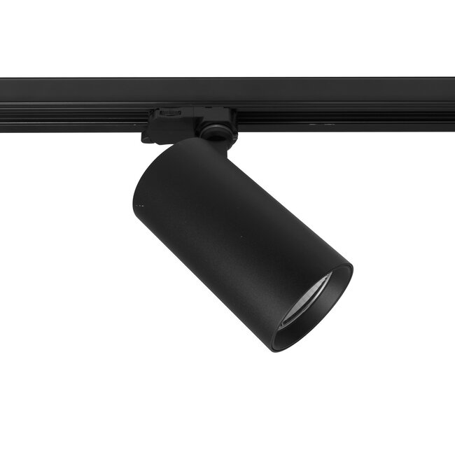 COB LED Railspot - Ø75x145mm - 4000K Helder Wit - 20W - 2750 lm 3-Fase - Zwart