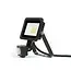 PURPL LED Breedstraler - 10W - 900 lm - 3000K Warm wit - IP44 - Met Sensor - Zwart