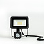 PURPL LED Breedstraler - 10W - 900 lm - 3000K Warm wit - IP44 - Met Sensor - Zwart