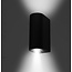 LED GU10 Up & Down Wandlamp D-vorm Zwart