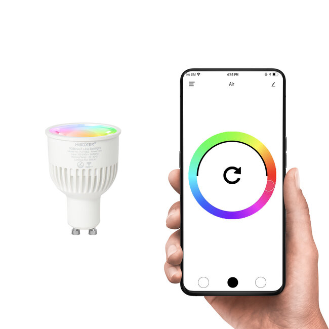 MiBoxer/Mi-Light LED GU10 Spot | 6W | RGB+CCT | Zigbee 3.0 + 2.4 GHz | FUT106