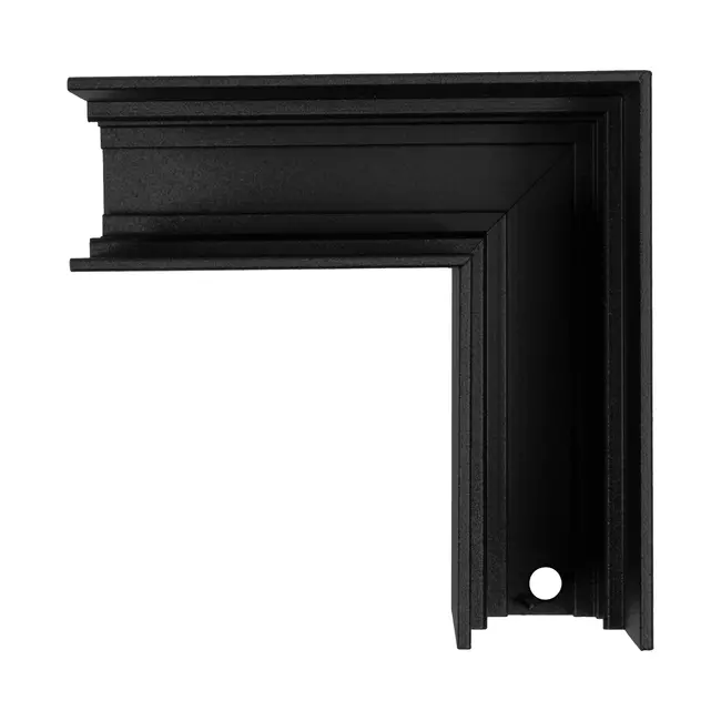 48V Magnetische track rail Hoekstuk - Opbouw - 90° - Plafond - Zwart
